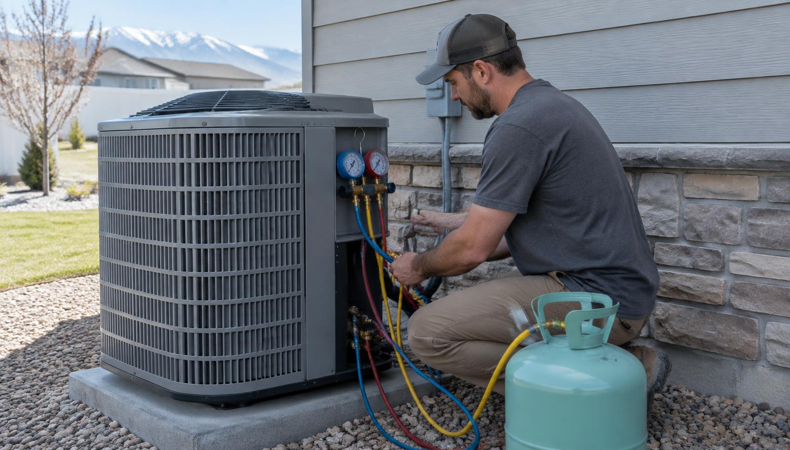 K&D Mechanical air conditioner replacement project in Herriman, Utah