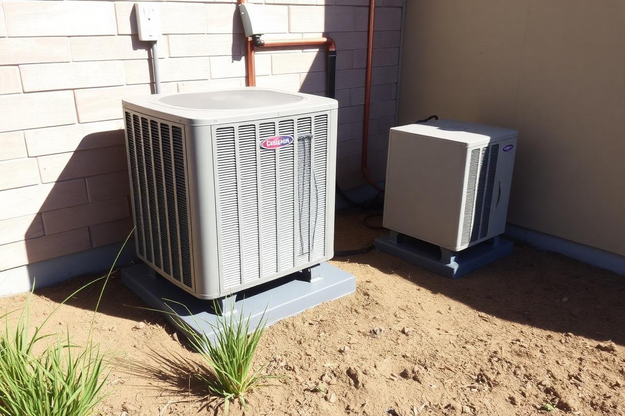 Air conditioner and coil installed at a new construction home in Lehi, UT