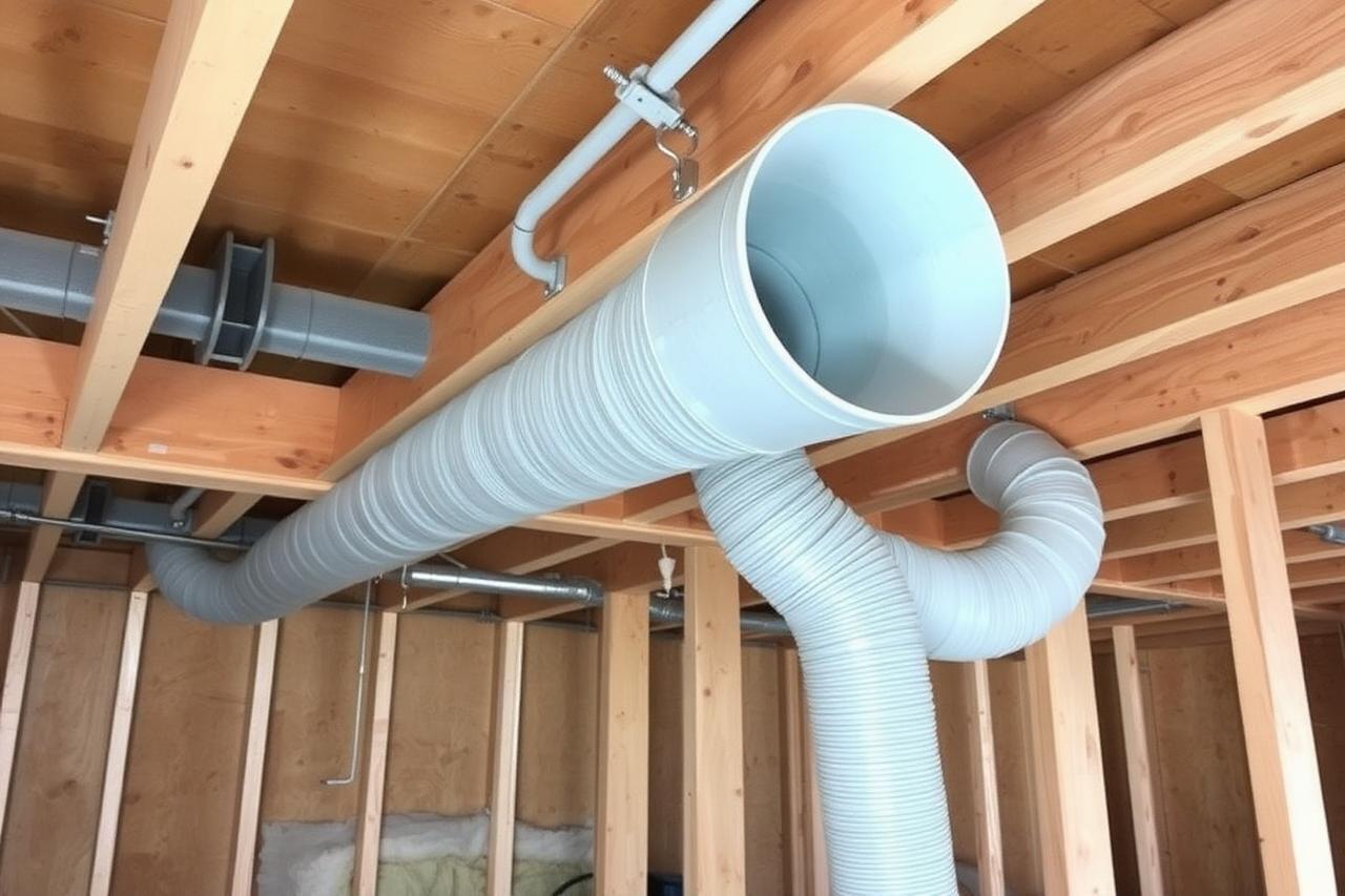New HVAC ductwork installed in a Lehi, UT new construction home