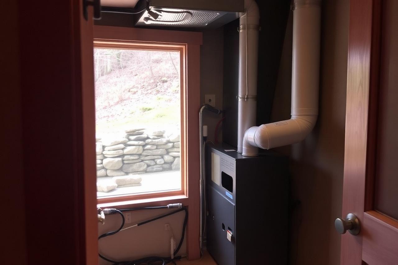 Furnace replacement in a Draper, UT hillside home mechanical room