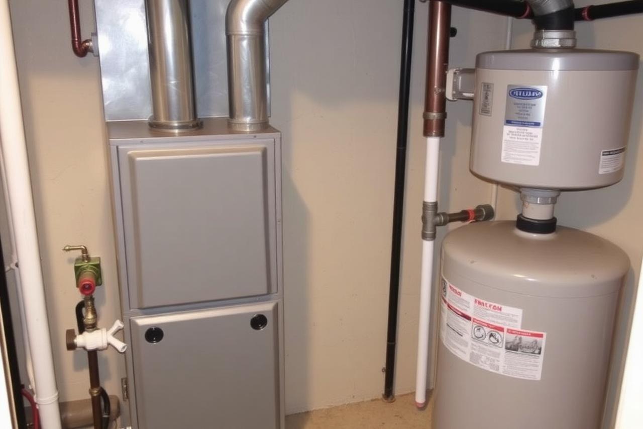 New furnace and humidifier installed in a South Jordan, UT utility room