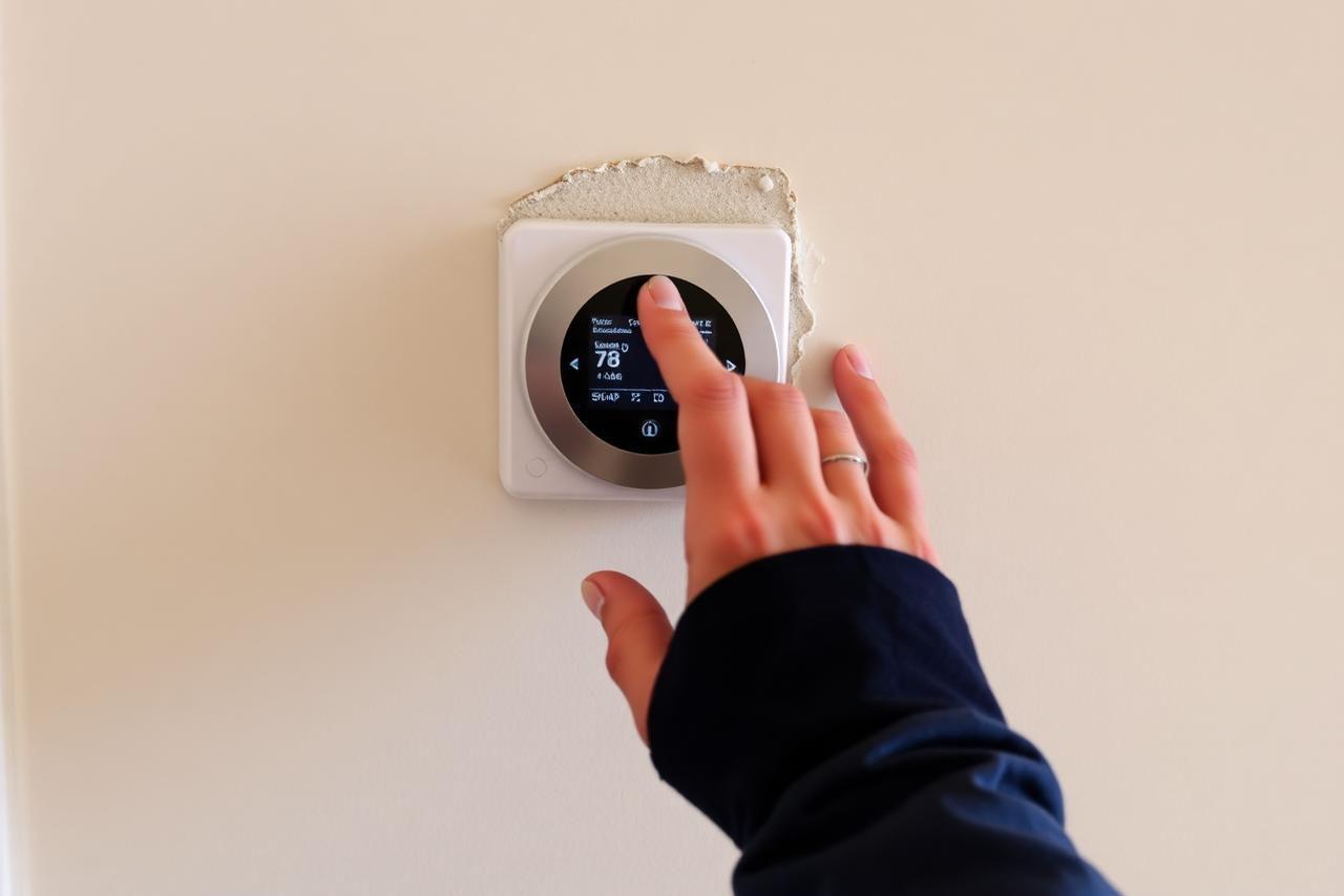 Smart thermostat installed in a Herriman, UT home by K&D Mechanical